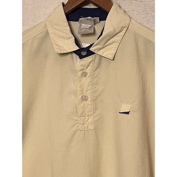 VTG Solumbra LARGE Yellow Long Sleeve Polo Shirt UV Protection Logo USA 1010K11 - Picture 2 of 14